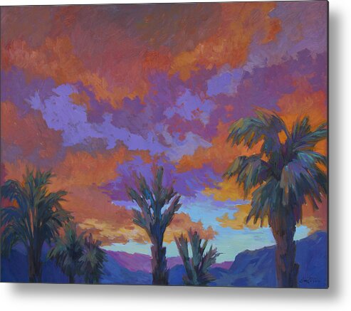 Brilliant Sunrise Metal Print featuring the painting A Brilliant Sunrise by Diane McClary