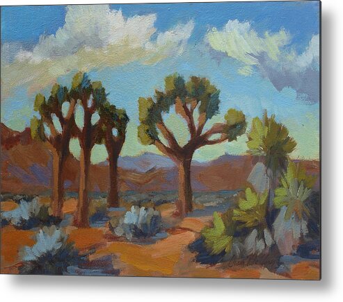 A Warm Morning Metal Print featuring the painting A Warm Morning at Joshua 2 by Diane McClary