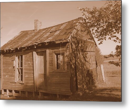 Sepia Metal Print featuring the photograph Abandoned in Sepia by Kathleen Luther