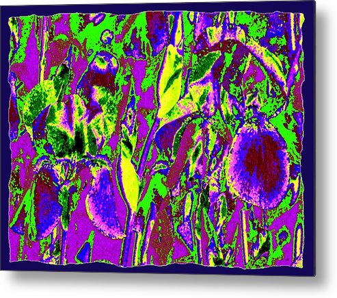 Abstract Irises Metal Print featuring the digital art Abstract Irises by Will Borden