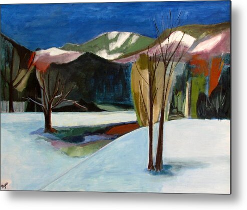 Adirondack Mountains Metal Print featuring the painting Adirondacks by Betty Pieper