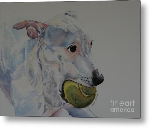 Dog Metal Print featuring the painting All Mine by Susan Herber