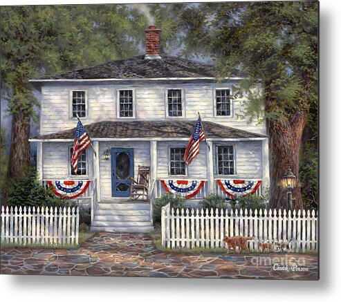 Partriotic Metal Print featuring the painting American Roots by Chuck Pinson