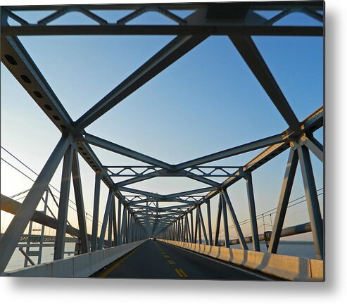 Annapolis Bay Bridge At Sunrise Metal Print featuring the photograph Annapolis Bay Bridge At Sunrise by Emmy Marie Vickers