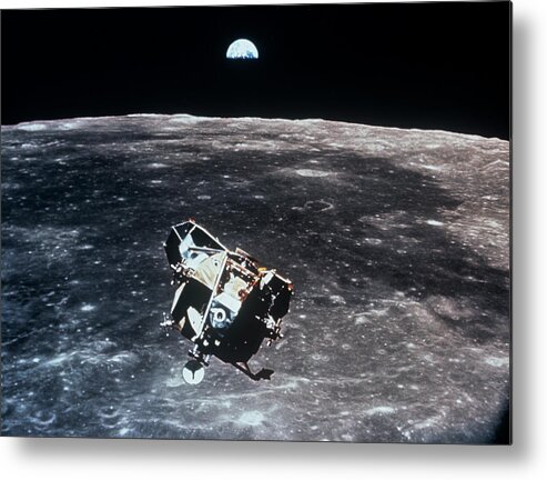Apollo 11 Metal Print featuring the photograph Apollo 11 Photo Of Lunar Module Ascent Stage by Nasa/science Photo Library