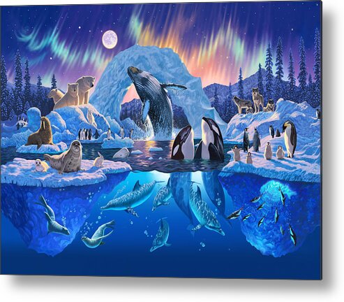 Animal Metal Print featuring the photograph Arctic Harmony by MGL Meiklejohn Graphics Licensing