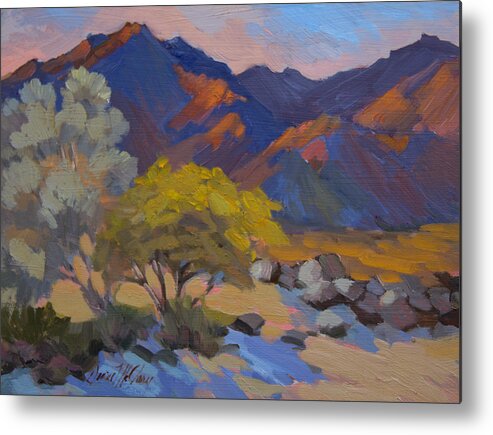 Desert Metal Print featuring the painting Avenida Montezuma Scene by Diane McClary