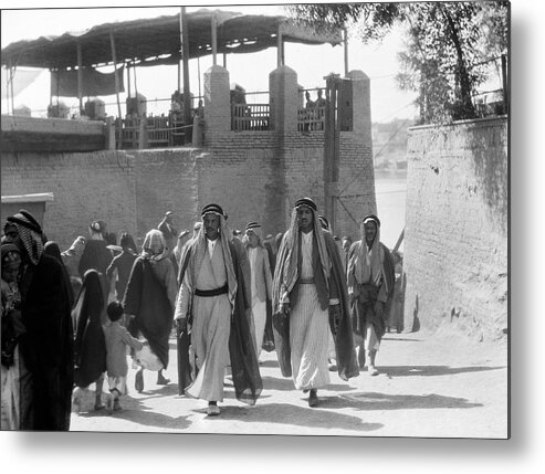 1932 Metal Print featuring the photograph Baghdad Steet Scene by Underwood Archives