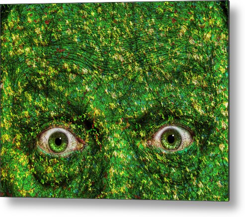 Digital Metal Print featuring the painting Becoming Aware by Rick Mosher