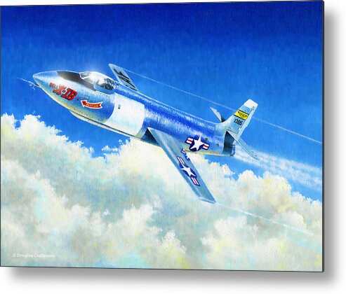 Nasa Metal Print featuring the painting Bell X-1B by Douglas Castleman
