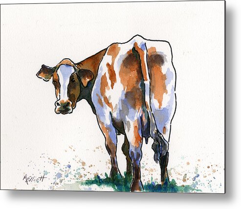 Cow Metal Print featuring the painting Big Bertha by Marsha Elliott