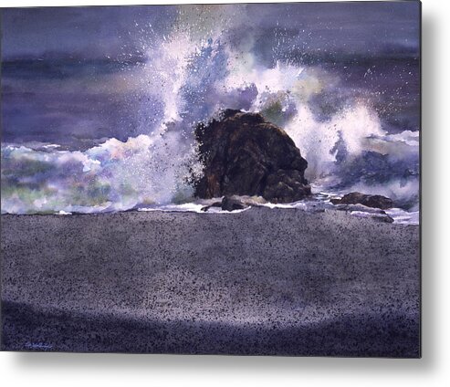 Big Sur Metal Print featuring the painting Big Sur Revisited by Tom Wooldridge