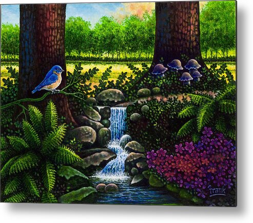 Fantasy Metal Print featuring the painting Bluebird by Michael Frank