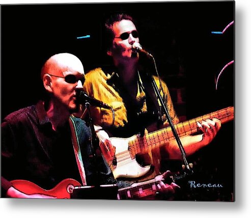 Music Metal Print featuring the photograph Blues Duo by A L Sadie Reneau