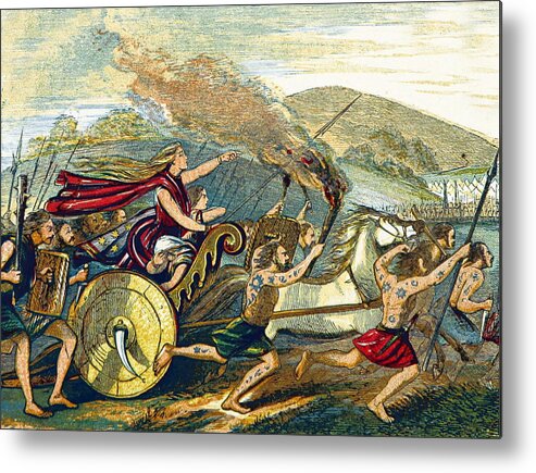 History Metal Print featuring the photograph Boudica Leading British Tribes, 60 Ad by British Library