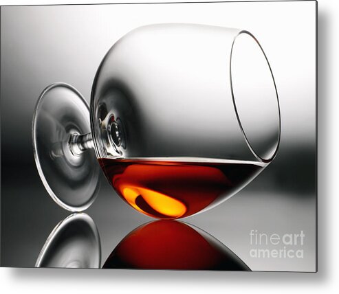 Brandy Metal Print featuring the photograph Brandy snifter by Tony Cordoza