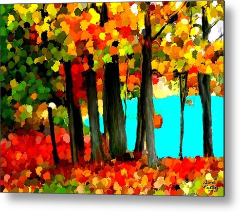 Trees Metal Print featuring the painting Brightness in the Forest by Bruce Nutting