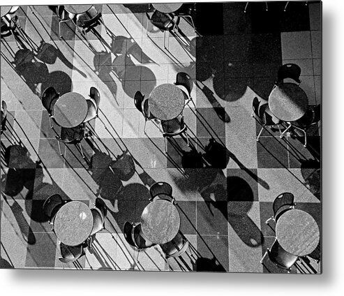 Cafe Metal Print featuring the photograph Cafe Tables and Chairs by Christopher McKenzie