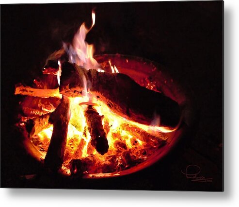Campfire Metal Print featuring the photograph Campfire by Ludwig Keck