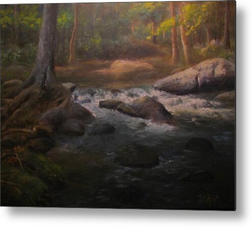 River Metal Print featuring the painting Can't Step Into the Same River Twice by Bill Puglisi