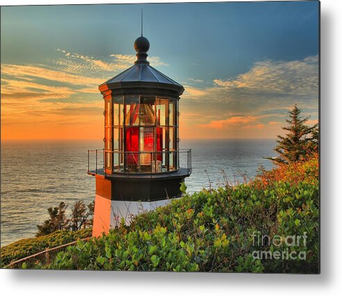 Cape Meares Metal Print featuring the photograph Cape Meares Lighthouse by Adam Jewell