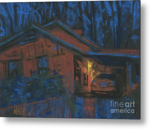 Car Port Metal Print featuring the painting Car Port by Donald Maier