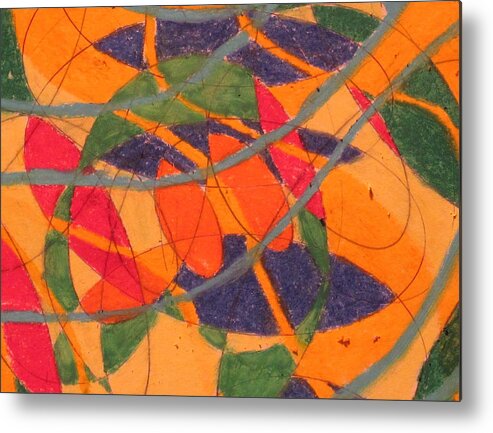 Cells Metal Print featuring the pastel Cellular Activities by Steve Sommers