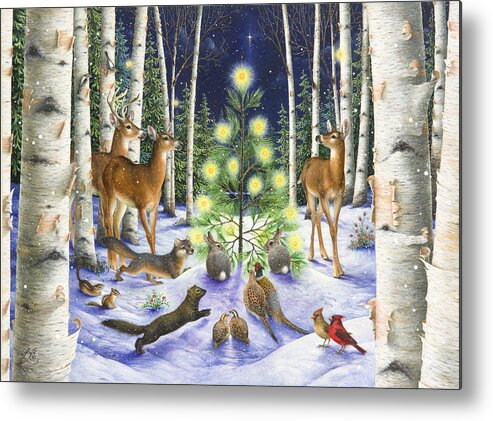 Christmas Metal Print featuring the painting Christmas Magic by Lynn Bywaters