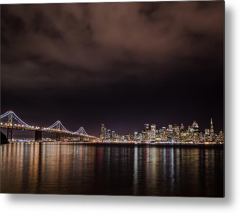 Bay Bridge Metal Print featuring the photograph City by the Bay by Linda Villers