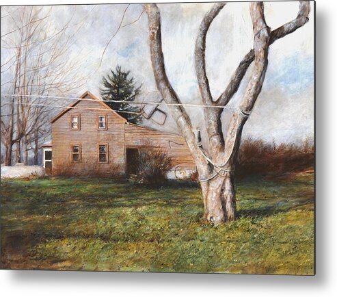 House Metal Print featuring the painting Clothesline by Wayne Daniels