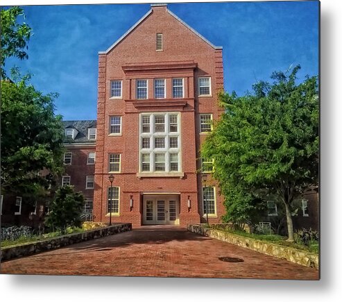 Cobb Residence Hall Metal Print featuring the photograph Cobb Residence Hall - University of North Carolina by Mountain Dreams