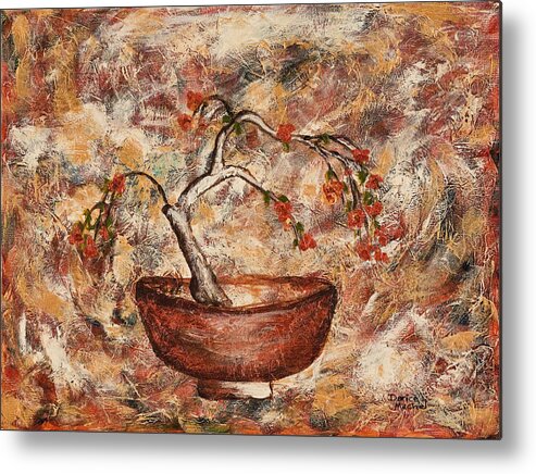 Copper Bowl Metal Print featuring the painting Copper Bowl by Darice Machel McGuire