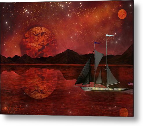 Cosmic Metal Print featuring the painting Cosmic Ocean by Michael Rucker