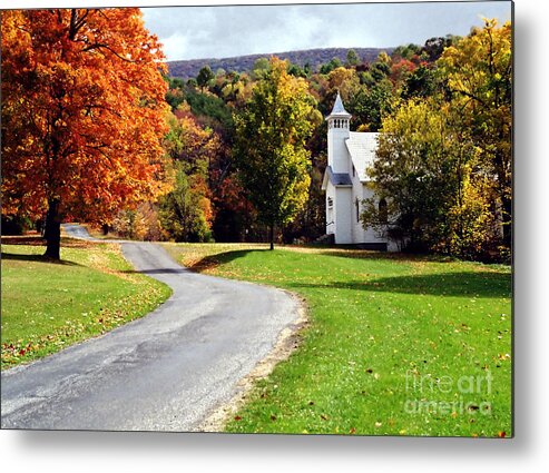 Scenic Metal Print featuring the photograph Country Church by Tom Brickhouse