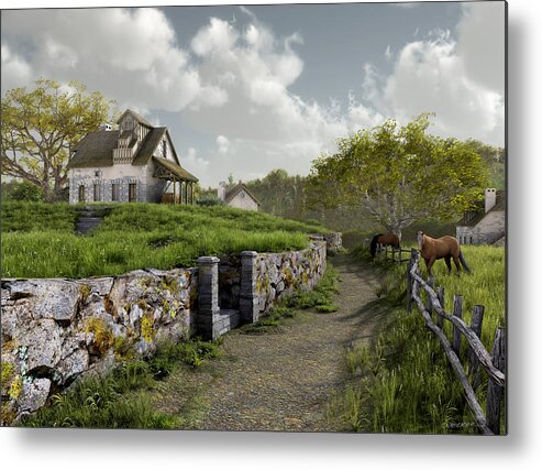 Country Metal Print featuring the digital art Country Road by Cynthia Decker