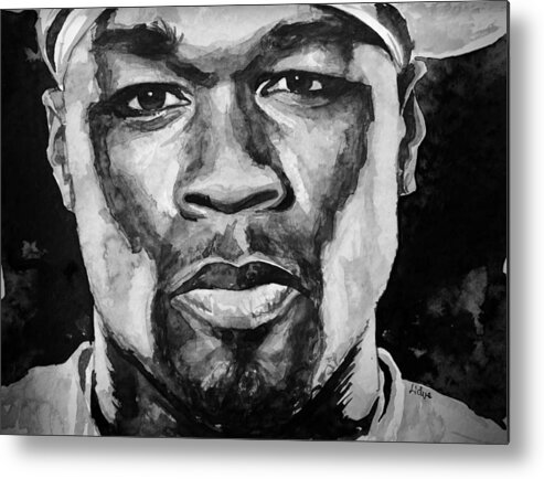50 Cent Metal Print featuring the painting Curtis by Laur Iduc