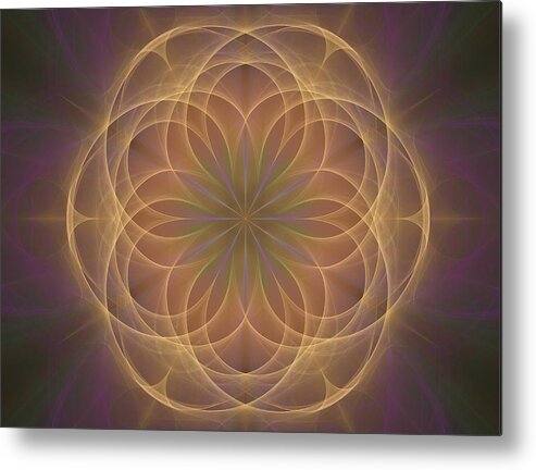 Abstract Metal Print featuring the photograph Dahlia Meditation I by Ronda Broatch