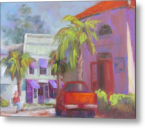 Apalachicola Metal Print featuring the painting Downtown Books Four PM by Susan Richardson