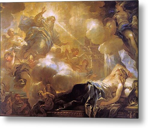 Luca Giordano Metal Print featuring the painting Dream of Solomon by Luca Giordano