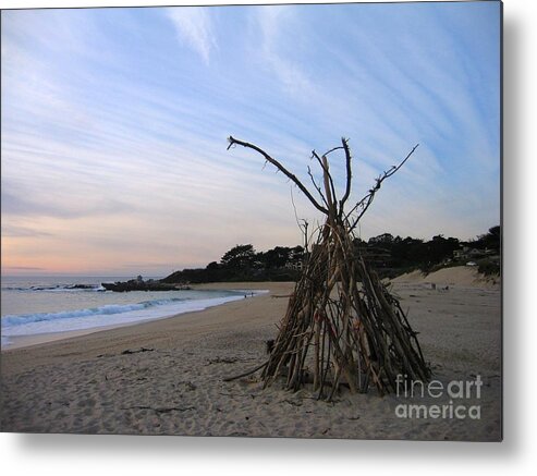 Beach Metal Print featuring the photograph Driftwood Tipi by James B Toy