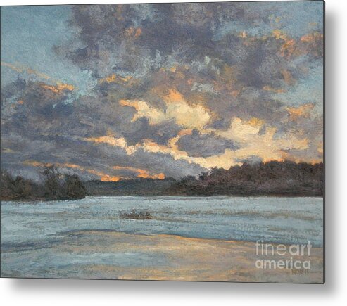 Winter Metal Print featuring the painting Early Winter Evening by Gregory Arnett