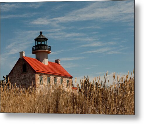 Lighthouse Metal Print featuring the photograph East Point Across the Marsh by Kristia Adams