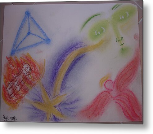 Art Mediumship Metal Print featuring the painting Example 2 by Angie Butler