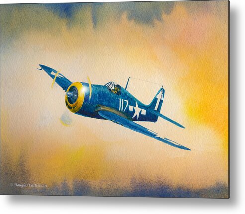 Military Metal Print featuring the painting F6F-5 Hellcat by Douglas Castleman