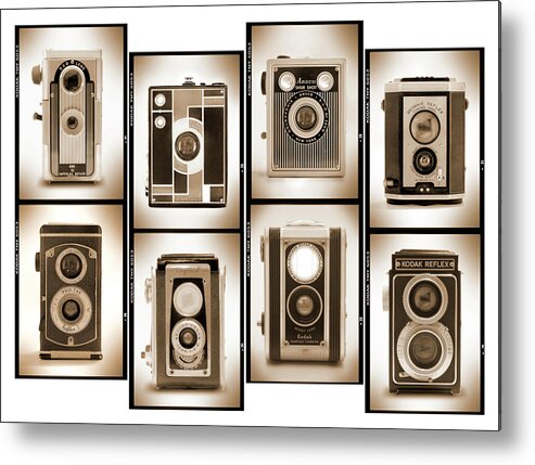 Vintage Cameras Metal Print featuring the photograph Film Camera Proofs 4 by Mike McGlothlen