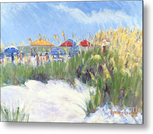 Beach Metal Print featuring the painting Folly Field Beach August by Candace Lovely