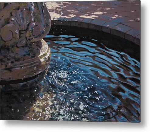 America Metal Print featuring the pastel Fountain by Christopher Reid