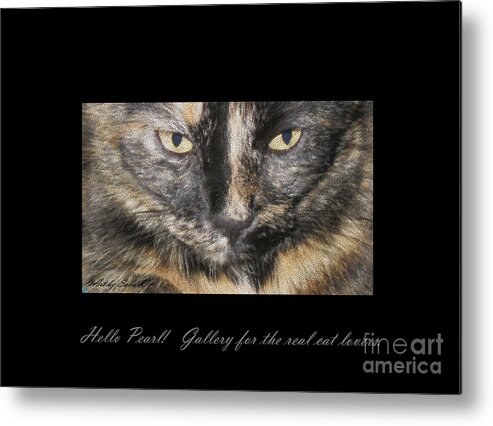 Hello Pearl Metal Print featuring the photograph Gallery for the real cat lovers by Oksana Semenchenko