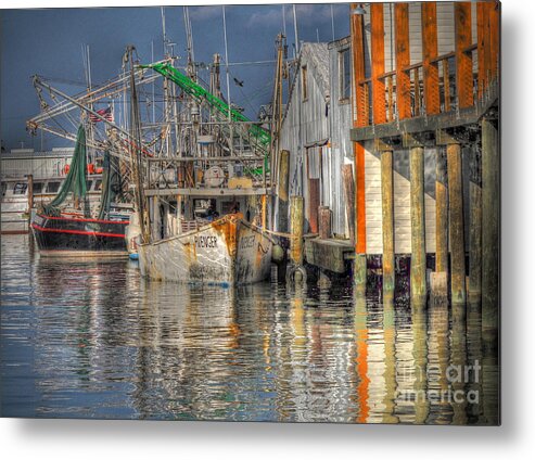 Galveston Metal Print featuring the photograph Galveston Shrimp Boats by Savannah Gibbs