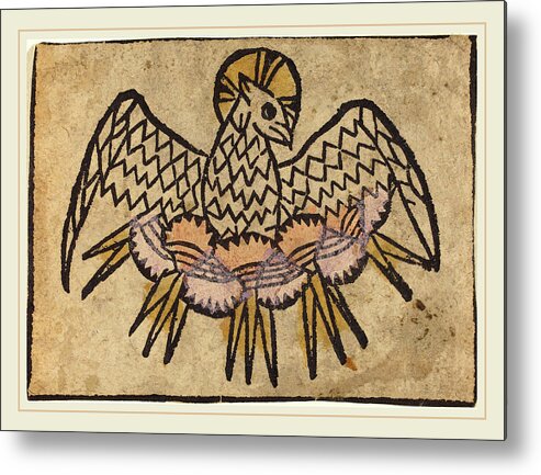 German Metal Print featuring the drawing German 15th Century, The Holy Ghost by Litz Collection